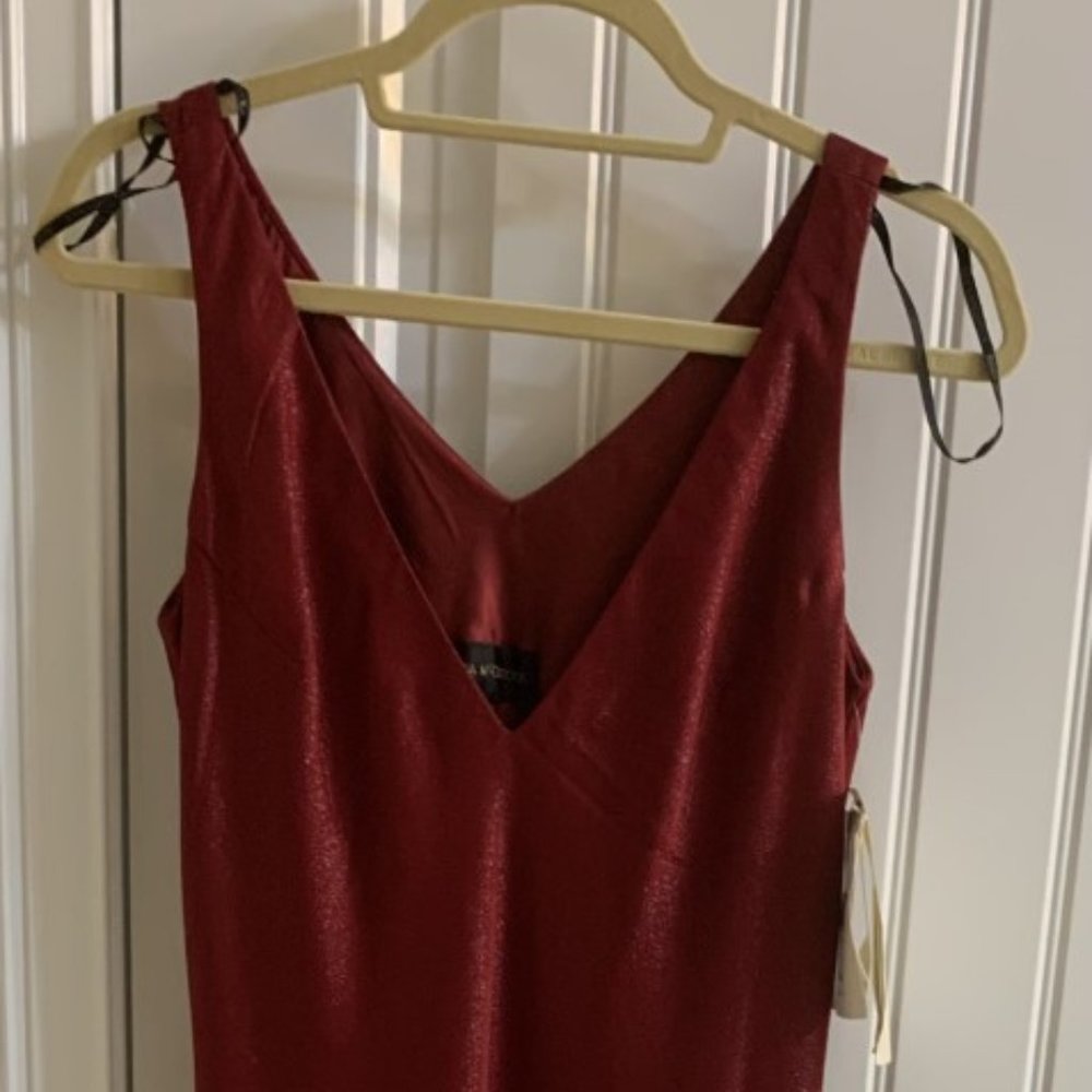 Jessica McClintock Red Shimmer Gown - Size 8